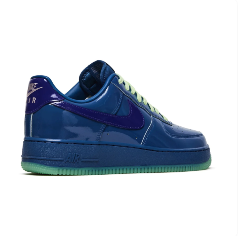 Nike Air Force 1 Low – Deep Royal Blue Patent / Volt Green