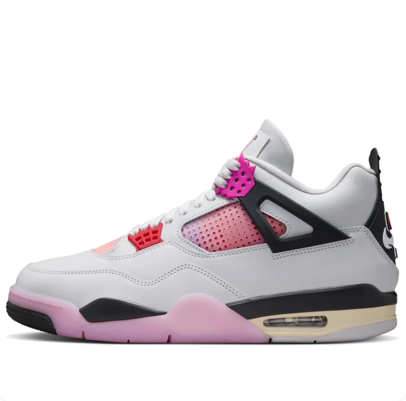 Air Jordan 4 Retro – White / Hyper Violet / Racer Pink
