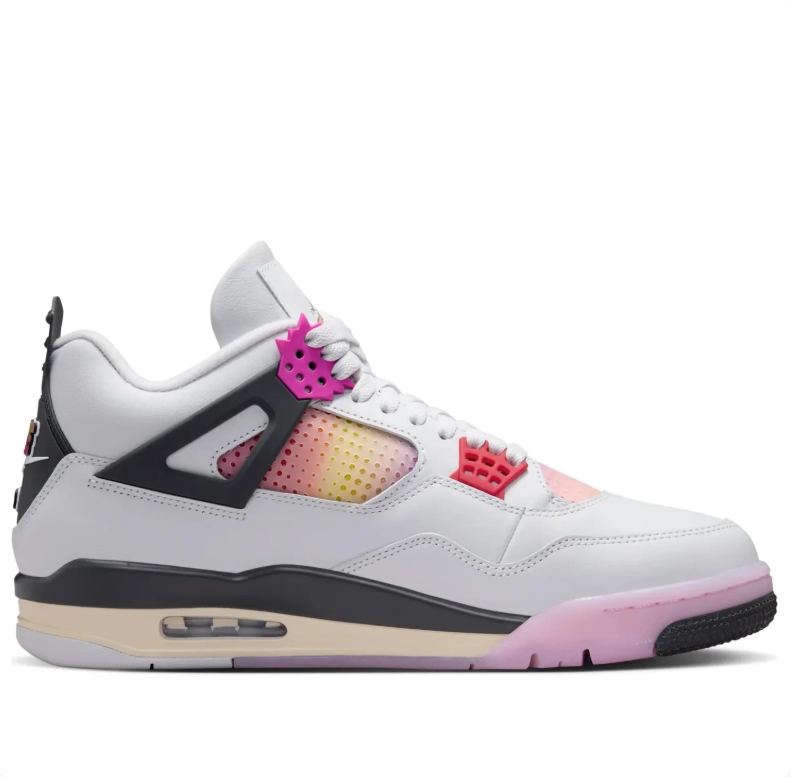 Air Jordan 4 Retro – White / Hyper Violet / Racer Pink