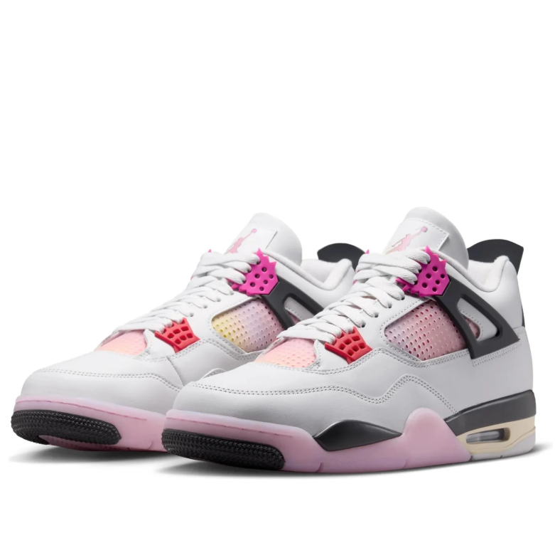 Air Jordan 4 Retro – White / Hyper Violet / Racer Pink