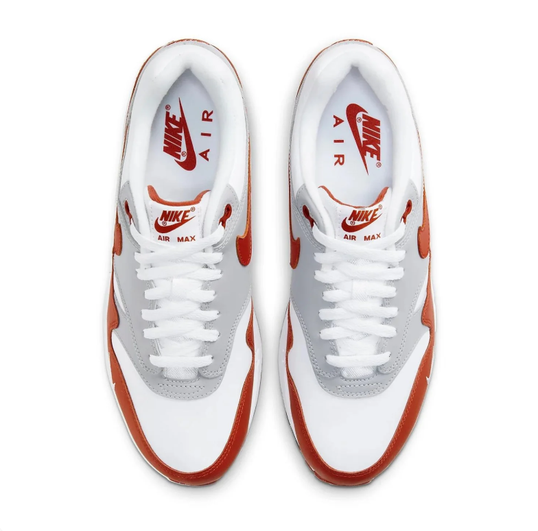 Nike Air Max 1 – White / Light Grey / Martian Sunrise