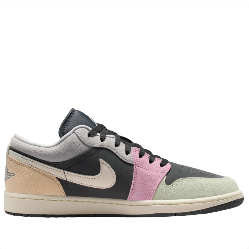 Air Jordan 1 Low – Dark Grey / Pink / Peach / Light Grey