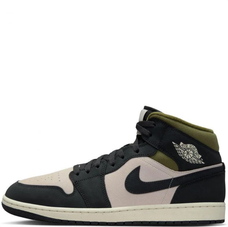 Air Jordan 1 Mid – Black / Sand / Olive