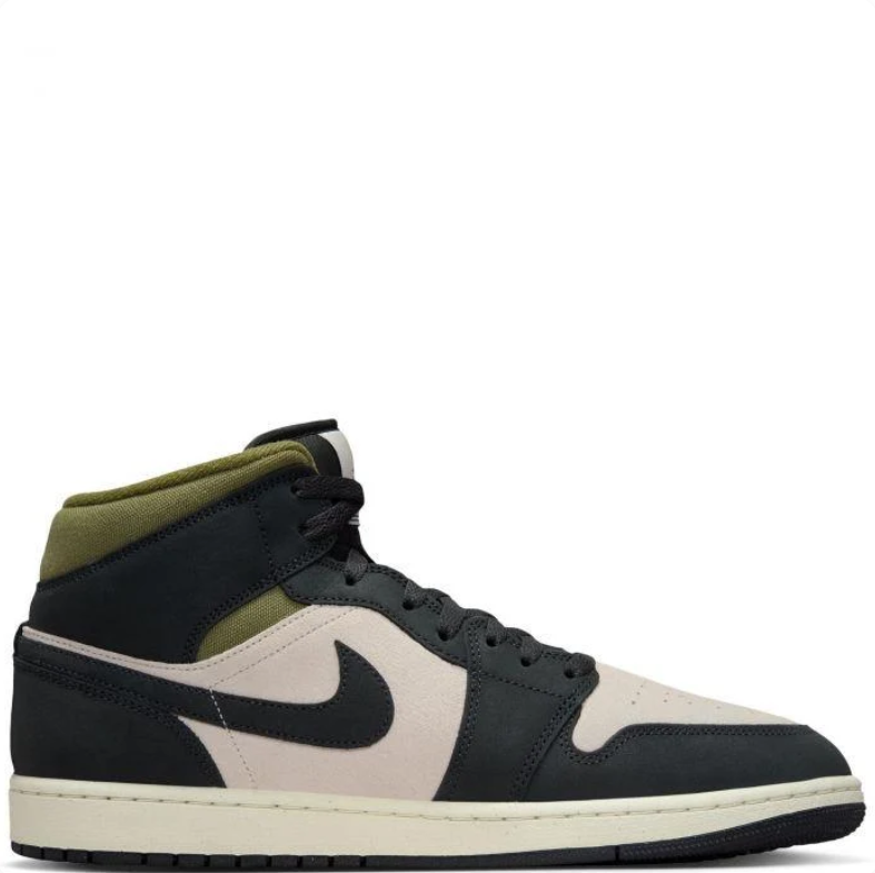 Air Jordan 1 Mid – Black / Sand / Olive