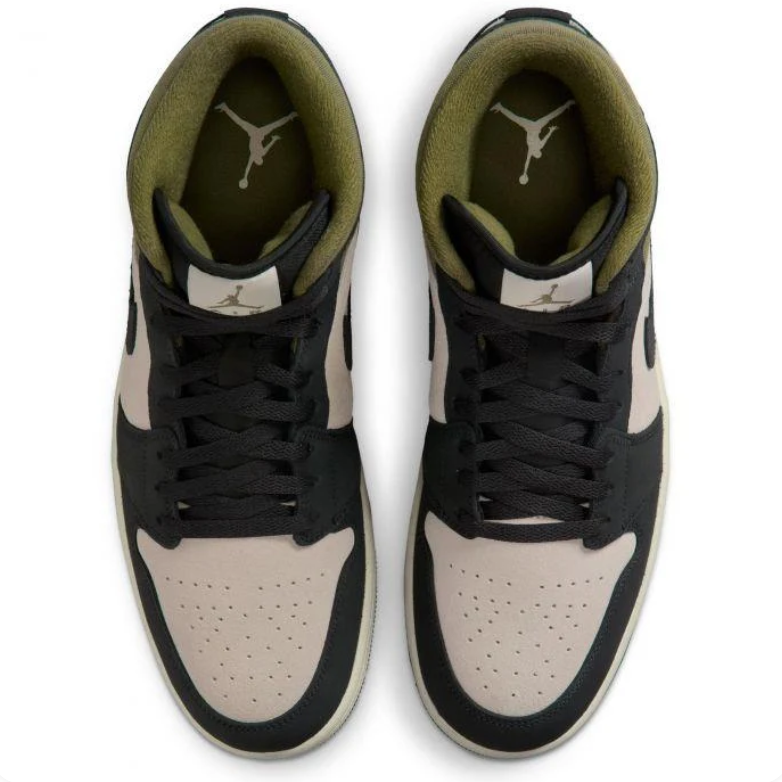 Air Jordan 1 Mid – Black / Sand / Olive
