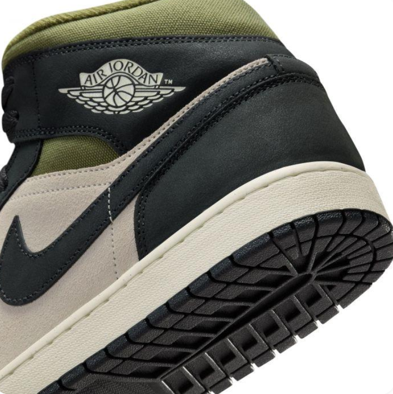 Air Jordan 1 Mid – Black / Sand / Olive