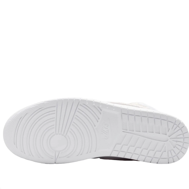 Air Jordan 1 Mid – White / Silver Glitter / Iridescent
