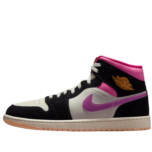 Air Jordan 1 Mid – Black / Fuchsia / Hyper Pink / Sail