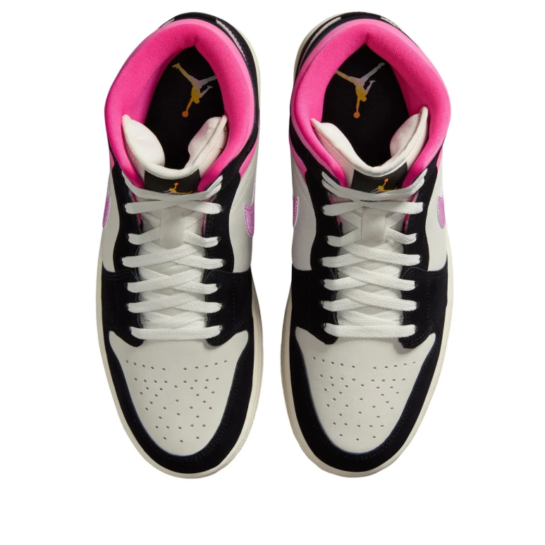 Air Jordan 1 Mid – Black / Fuchsia / Hyper Pink / Sail