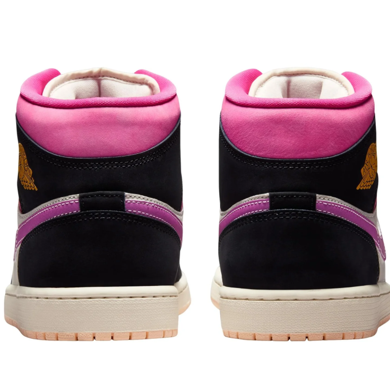 Air Jordan 1 Mid – Black / Fuchsia / Hyper Pink / Sail