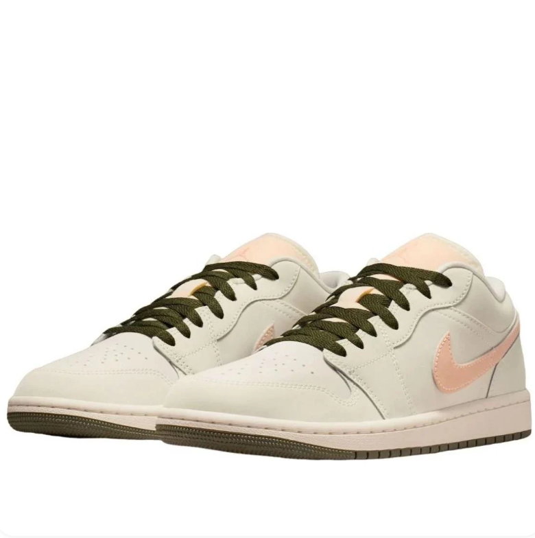 Air Jordan 1 Low – Sail / Crimson Tint / Olive