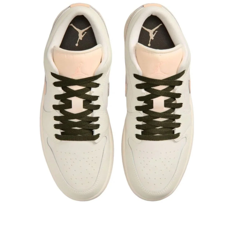 Air Jordan 1 Low – Sail / Crimson Tint / Olive