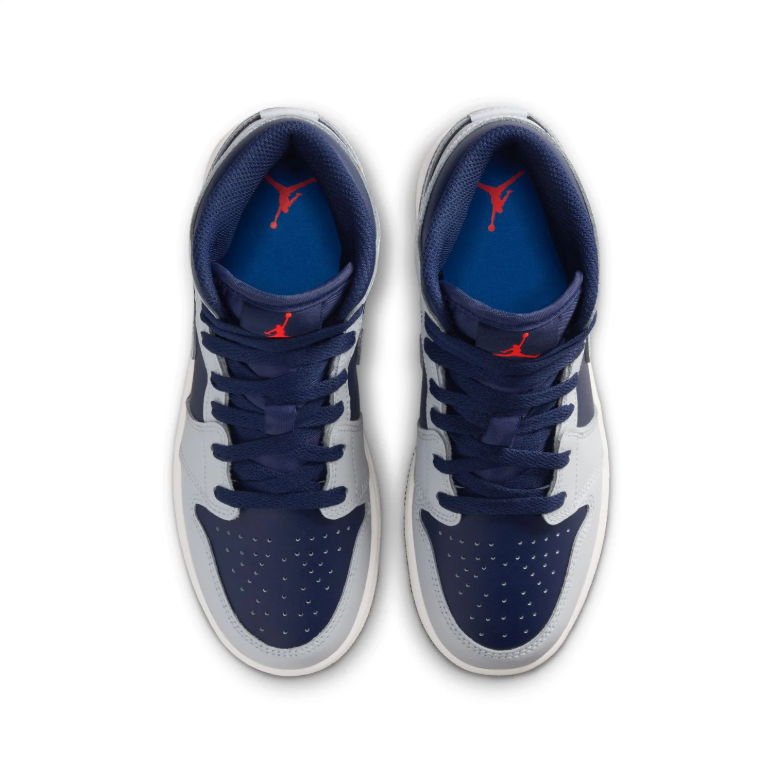 Air Jordan 1 Mid – Midnight Navy / Wolf Grey / Sail